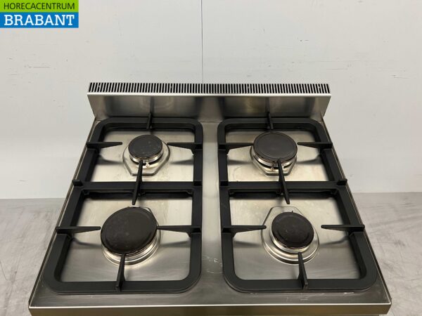 RVS Tecnoinox Fornuis 4 pitten met oven 70 cm GAS Horeca - Afbeelding 5