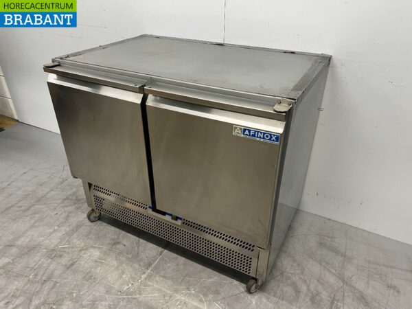 RVS Verrijdbare Afinox Koelwerkbank 2 deuren 100 cm 230V Horeca - Afbeelding 2