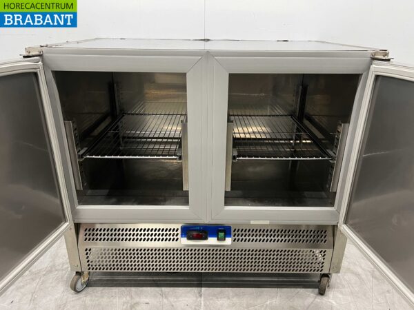 RVS Verrijdbare Afinox Koelwerkbank 2 deuren 100 cm 230V Horeca - Afbeelding 4