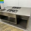 RVS Etna Kookeiland Fornuis met 2 x 5 Pits Fornuis gasfornuis GAS 220 x 138 cm Horeca - Afbeelding 3