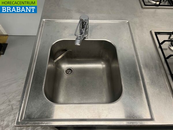RVS Etna Kookeiland Fornuis met 2 x 5 Pits Fornuis gasfornuis GAS 220 x 138 cm Horeca - Afbeelding 4