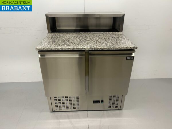 RVS Pizzawerkbank Pizzatafel Saladette 90 cm 230V Horeca
