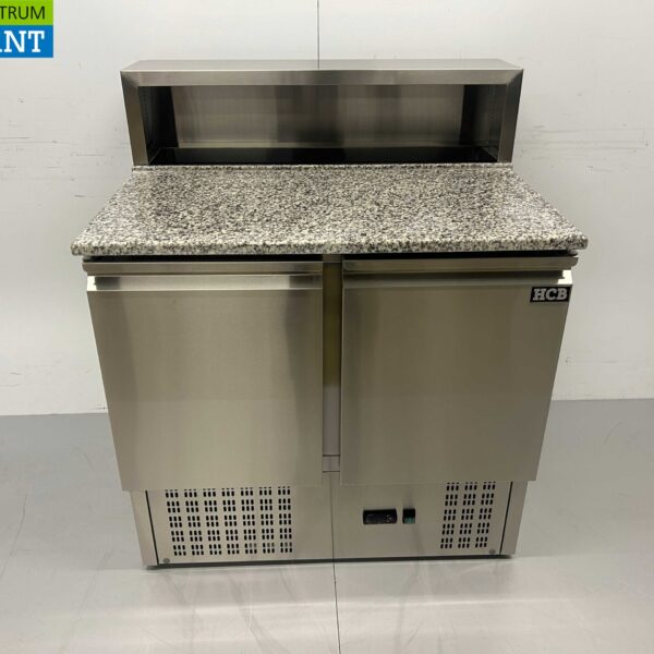 RVS Pizzawerkbank Pizzatafel Saladette 90 cm 230V Horeca