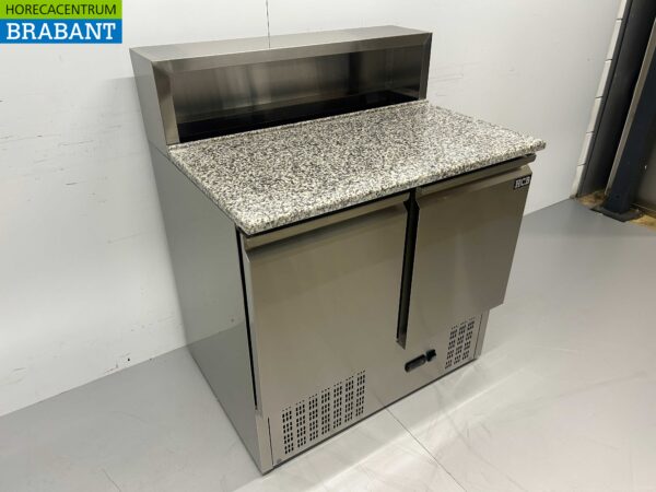 RVS Pizzawerkbank Pizzatafel Saladette 90 cm 230V Horeca - Afbeelding 3