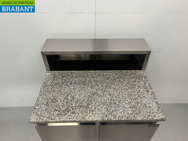 RVS Pizzawerkbank Pizzatafel Saladette 90 cm 230V Horeca - Afbeelding 4