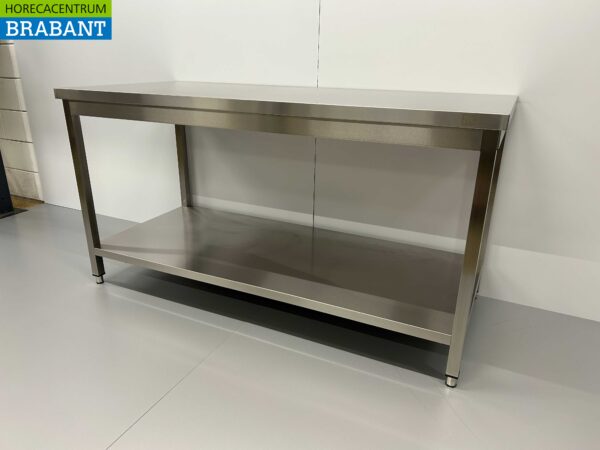 RVS Werktafel Tafel Basic-line 160 x 70 x 85 cm Horeca - Afbeelding 3