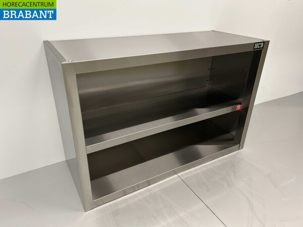 RVS Wandkast Kast Premium-line Open model 100 cm Horeca - Afbeelding 3