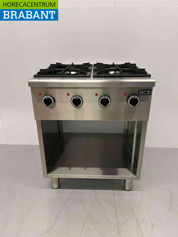 RVS HCB 4 pits gasfornuis fornuis Series 700 70 cm 24 kW Horeca