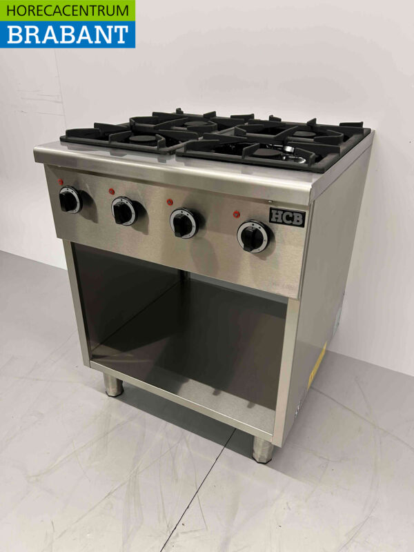 RVS HCB 4 pits gasfornuis fornuis Series 700 70 cm 24 kW Horeca - Afbeelding 2