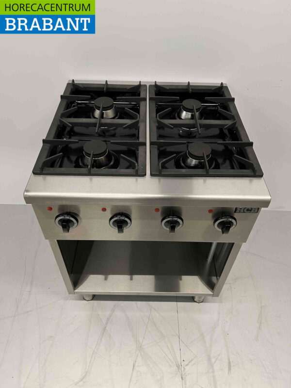 RVS HCB 4 pits gasfornuis fornuis Series 700 70 cm 24 kW Horeca - Afbeelding 4