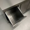 RVS Werkkast Kast Werktafel 2 schuifdeuren en 3 laden en afvalbak 200 cm Horeca - Afbeelding 5