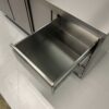 RVS Werkkast Kast Werktafel 2 schuifdeuren en 3 laden en afvalbak 200 cm Horeca - Afbeelding 6