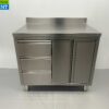 RVS Werkkast Kast Werktafel 2 klapdeuren en 3 laden 100 cm Horeca