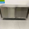 RVS HCB Werkkast Kast Werktafel Premium-line 2 schuifdeuren 160 cm Horeca