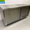 RVS HCB Werkkast Kast Werktafel Premium-line 2 schuifdeuren 160 cm Horeca - Afbeelding 3