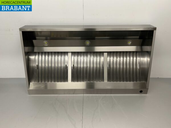 RVS Afzuigkap Dampkap met lamellen filters Premium-line 180 cm Schuin model Horeca