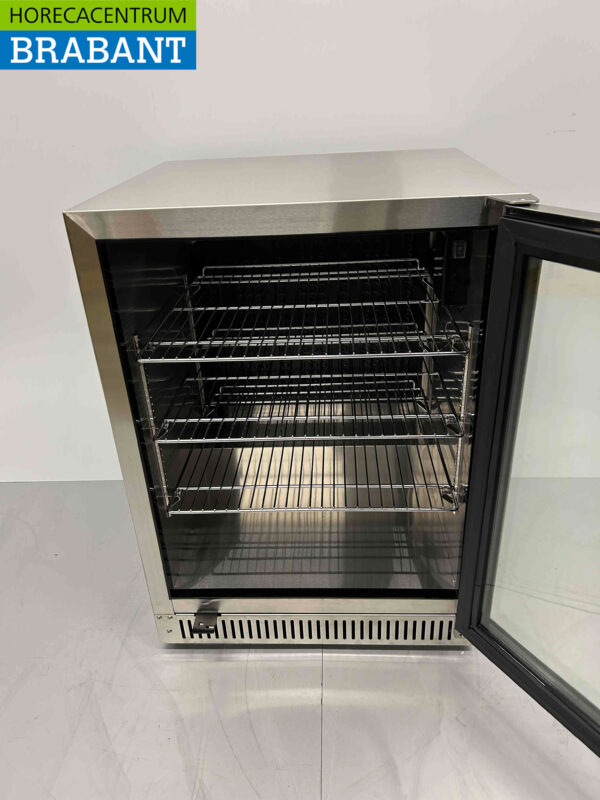RVS Outdoor Backbar Barkoeling Glazen klapdeuren 150 liter 59,5 cm 230V Horeca - Afbeelding 4