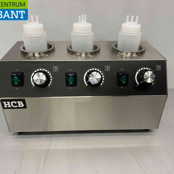 RVS Sauswarmer Flessenwarmer 3 x 950 ml Chocola Kaas Jam Whiskey 230V Horeca