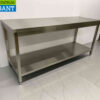 RVS HCB Werktafel Tafel Basic-line 180 x 60 x 85 cm Horeca - Afbeelding 2