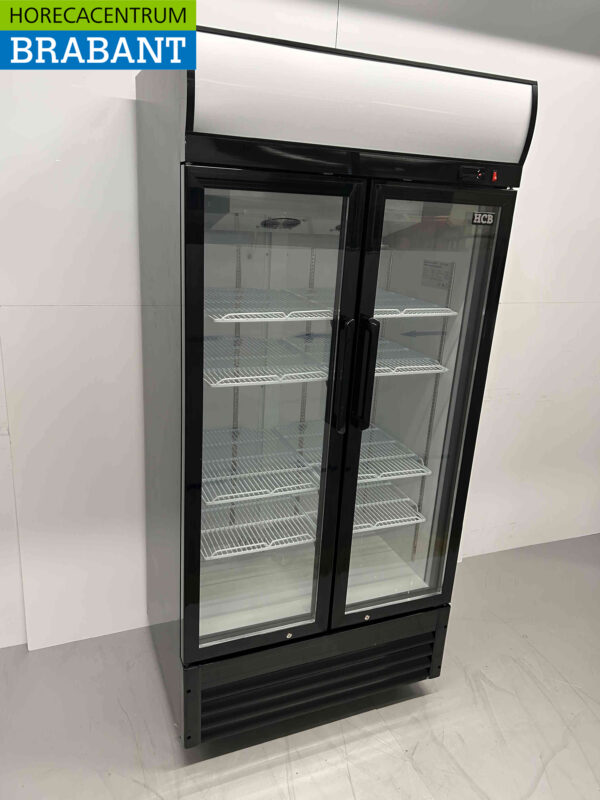 HCB Dubbeldeurs glasdeurkoeling Koelkast Drankkoelkast Klapdeuren 630 liter 230V Horeca - Afbeelding 2
