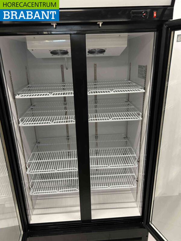 HCB Dubbeldeurs glasdeurkoeling Koelkast Drankkoelkast Klapdeuren 630 liter 230V Horeca - Afbeelding 4