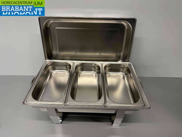 RVS Chafing dish 3 x 1/3 GN Horeca - Afbeelding 3
