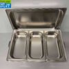RVS Chafing dish 3 x 1/3 GN Horeca - Afbeelding 4
