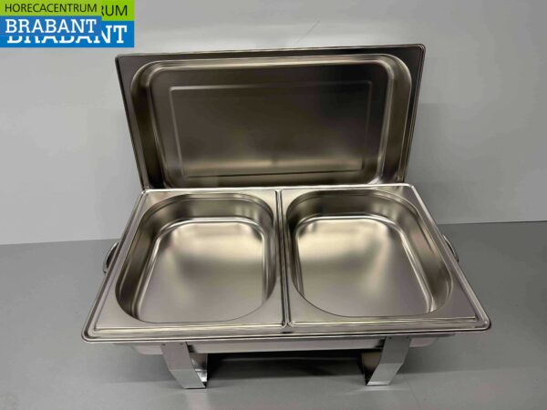 RVS HCB Chafing dish 2 x 1/2 GN Horeca - Afbeelding 3