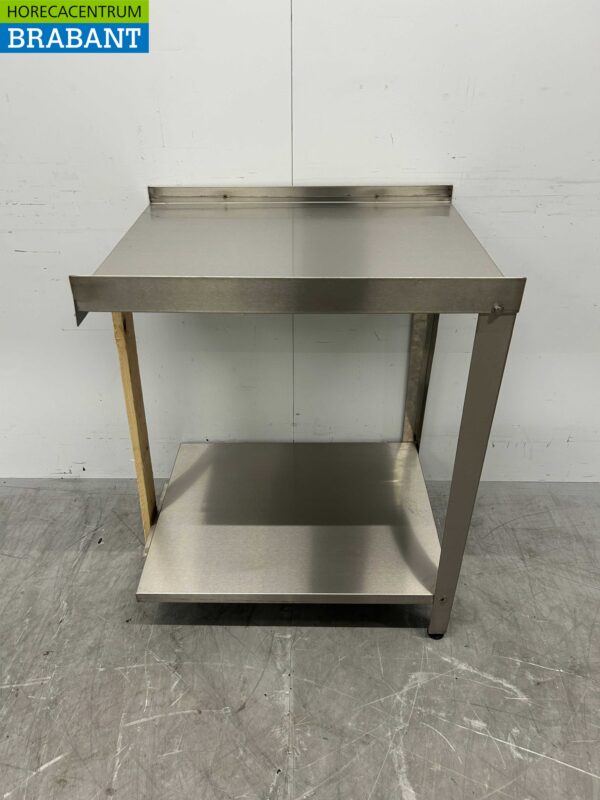 RVS Afvoertafel tbv doorschuifvaatwasser 70 cm Horeca