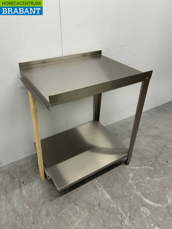 RVS Afvoertafel tbv doorschuifvaatwasser 70 cm Horeca - Afbeelding 3