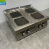 RVS Zanussi 4 pits Elektrisch fornuis kookplaat 4 zones 80 cm 400V Horeca - Afbeelding 3