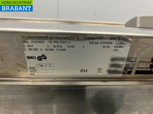 RVS Zanussi 4 pits Elektrisch fornuis kookplaat 4 zones 80 cm 400V Horeca - Afbeelding 4
