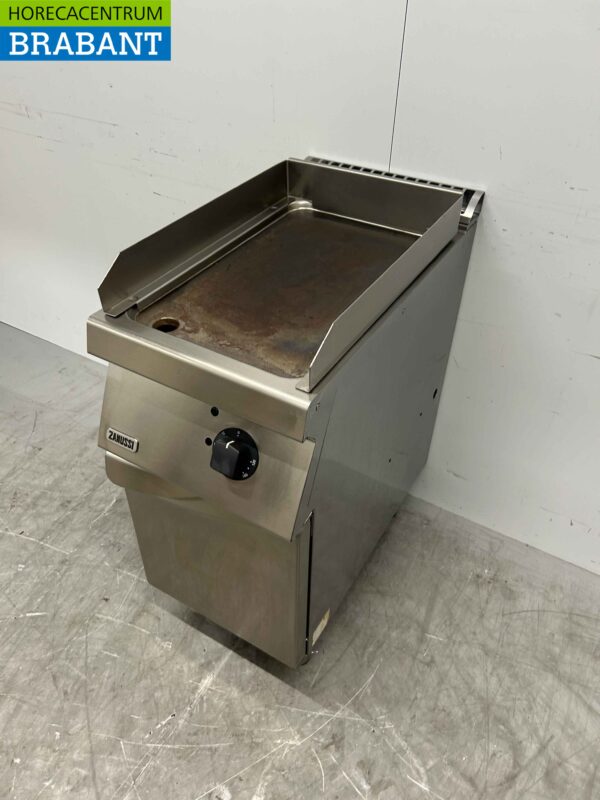 RVS Zanussi Grillplaat Bakplaat Gladde bakplaat 40 cm 400V Horeca - Afbeelding 2