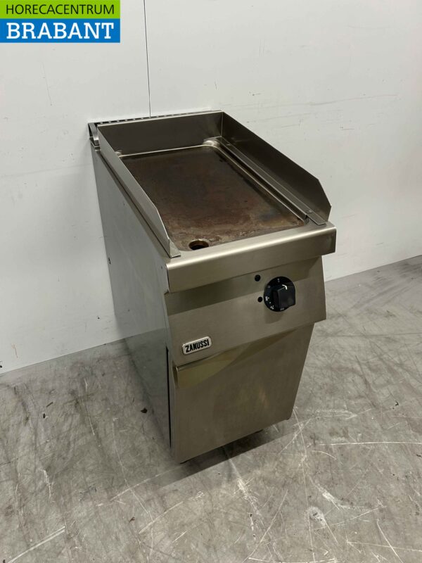 RVS Zanussi Grillplaat Bakplaat Gladde bakplaat 40 cm 400V Horeca - Afbeelding 3
