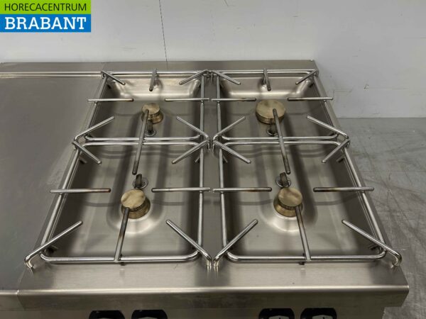 RVS Electrolux 4 pits Opzet fornuis gasfornuis 120 cm Horeca - Afbeelding 4