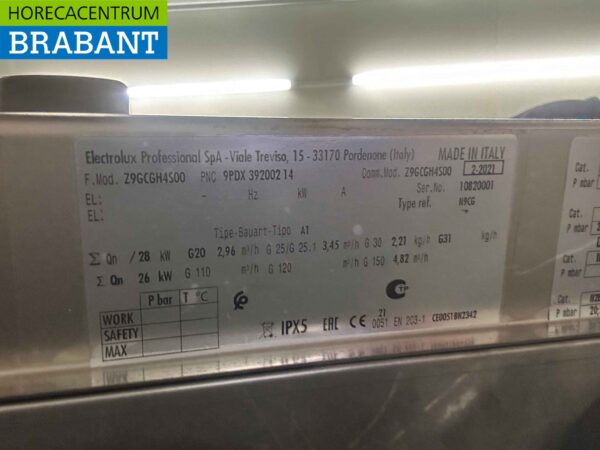 RVS Electrolux 4 pits Opzet fornuis gasfornuis 120 cm Horeca - Afbeelding 5