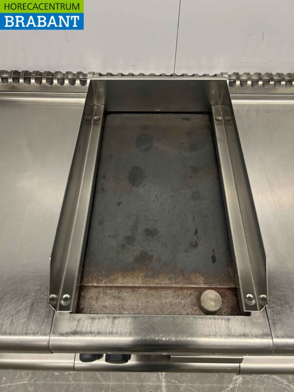 RVS Electrolux Bakplaat Grillplaat met werkunit 105 cm GAS Horeca - Afbeelding 4