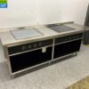 RVS Mareno Baklijn Elektrische spiegelbakplaat / bakplaat en 4 pits inductie 247 cm 400V Horeca - Afbeelding 2