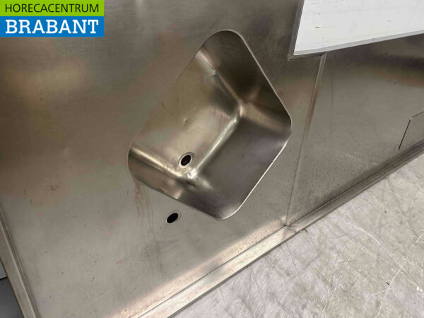 RVS Spoelblad met kraan 356 x 75 cm Horeca - Afbeelding 3