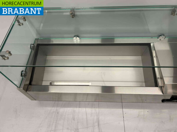 RVS HCB Opzetvitrine Opzet koelvitrine saladière 4 x 1/4 GN 100 cm Horeca - Afbeelding 4