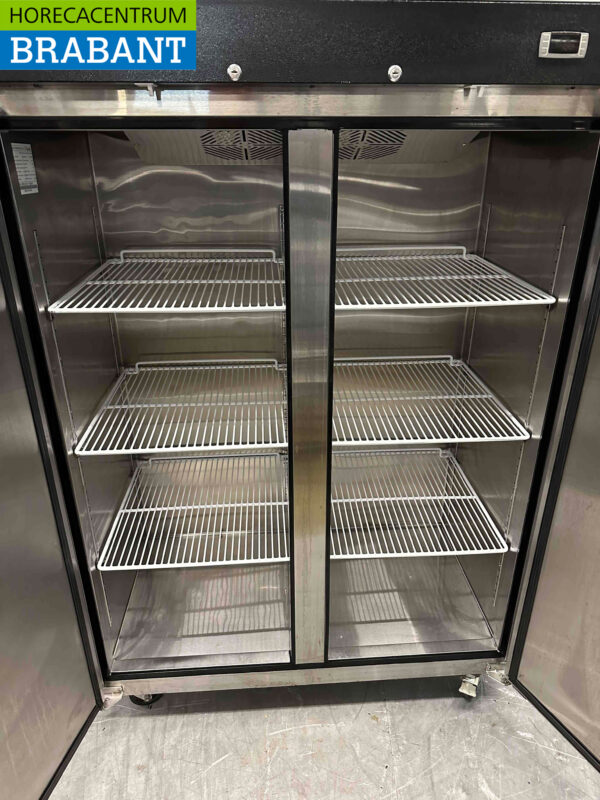 RVS Pelican Dubbeldeurs 2-deurs Koeling Koelkast 900 liter 230V Horeca - Afbeelding 4