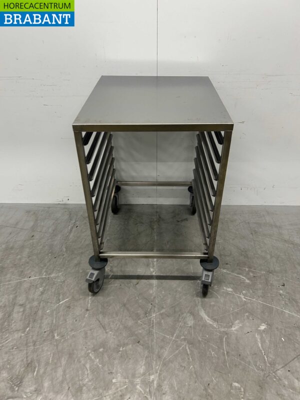 RVS Tournus Regaalwagen 8 regalen 2/1 gastronorm Horeca