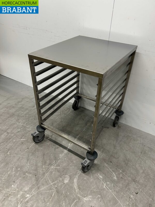 RVS Tournus Regaalwagen 8 regalen 2/1 gastronorm Horeca - Afbeelding 2