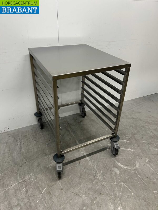 RVS Tournus Regaalwagen 8 regalen 2/1 gastronorm Horeca - Afbeelding 3