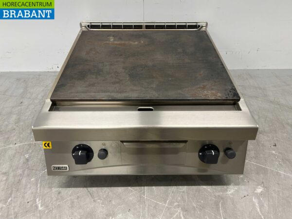 RVS Zanussi bakplaat grillplaat 80 cm GAS Horeca