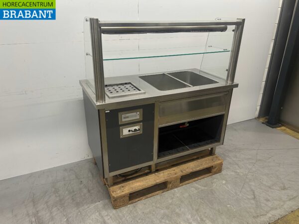 Groku Uitgiftebuffet Buffet Buffetdeel bain marie en warmtelamp 132,5 cm 230V Horeca - Afbeelding 3
