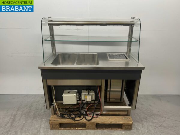 Groku Uitgiftebuffet Buffet Buffetdeel bain marie en warmtelamp 132,5 cm 230V Horeca - Afbeelding 4