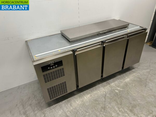 RVS Sagi Koelwerkbank 3 deuren 185 cm 230V Horeca - Afbeelding 2