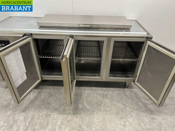 RVS Sagi Koelwerkbank 3 deuren 185 cm 230V Horeca - Afbeelding 4