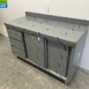 RVS Werkkast Kast Werktafel 2 schuifdeuren en 3 laden 140 cm Horeca - Afbeelding 2